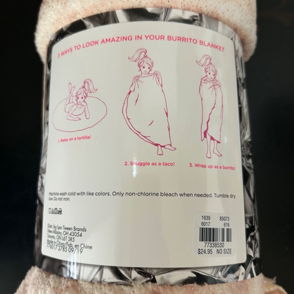 Justice Burrito Blanket. NWT - Picture 3 of 4